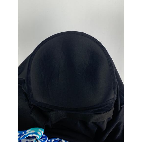 Swimsuits For All One Piece Bathing Suit Women Size 32 Blue White Polk Dot Plus - Picture 8 of 9